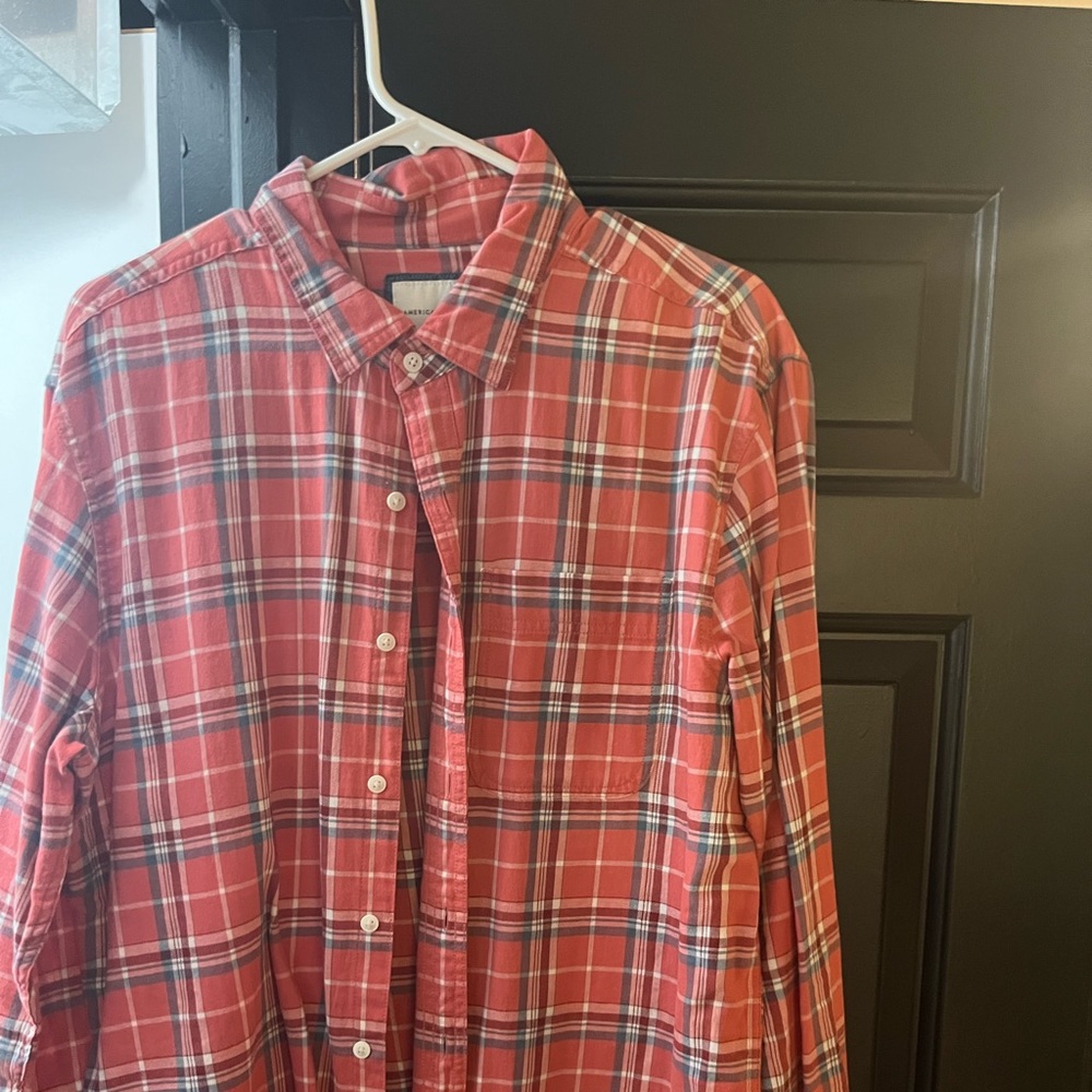 Orange Flannel American Eagle